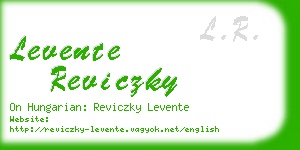 levente reviczky business card